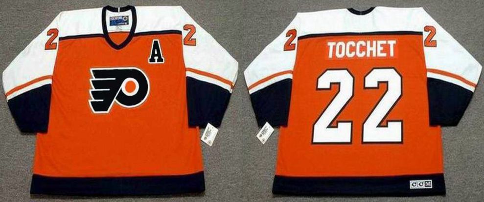 2019 Men Philadelphia Flyers #22 Tocchet Orange CCM NHL jerseys->philadelphia flyers->NHL Jersey